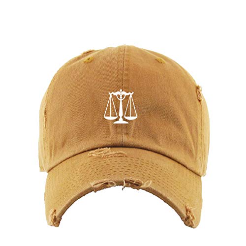 Scale Balance Vintage Baseball Cap Embroidered Cotton Adjustable Distressed Dad Hat