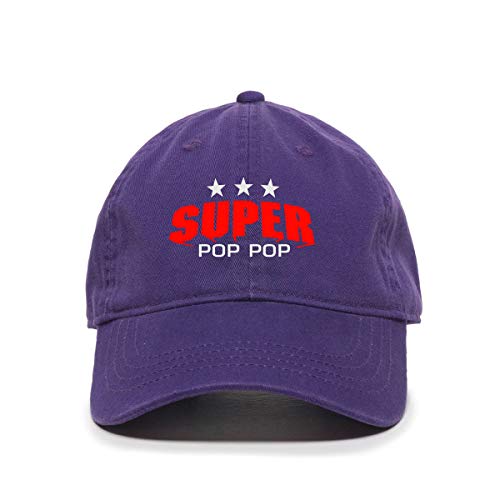 Super Pop Pop Dad Baseball Cap Embroidered Cotton Adjustable Dad Hat
