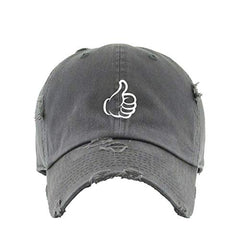 Thumbs Up Vintage Baseball Cap Embroidered Cotton Adjustable Distressed Dad Hat
