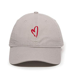 Loose Heart Baseball Cap Embroidered Cotton Adjustable Dad Hat