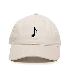 Music Note Baseball Cap Embroidered Cotton Adjustable Dad Hat