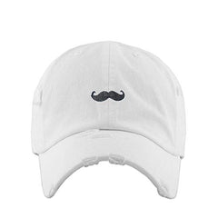 Mustache Vintage Baseball Cap Embroidered Cotton Adjustable Distressed Dad Hat