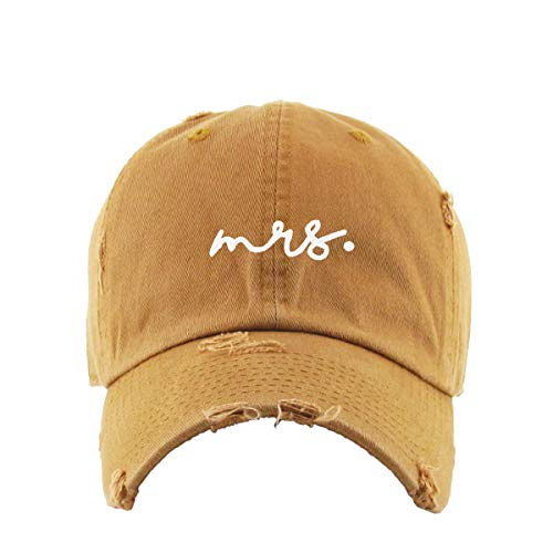 Mrs. Vintage Baseball Cap Embroidered Cotton Adjustable Distressed Dad Hat