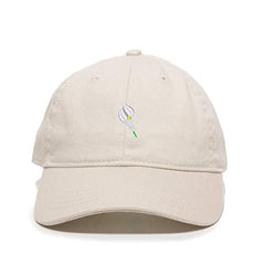 Calla Lilly Dad Baseball Cap Embroidered Cotton Adjustable Dad Hat