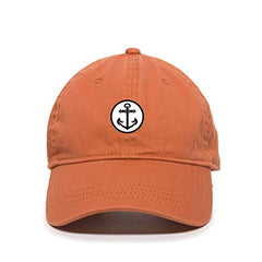Circle Anchor Dad Baseball Cap Embroidered Cotton Adjustable Dad Hat