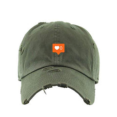 0 Likes Instagram Vintage Baseball Cap Embroidered Cotton Adjustable Distressed Dad Hat