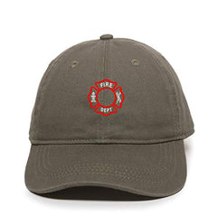 Fire Dept Dad Baseball Cap Embroidered Cotton Adjustable Dad Hat