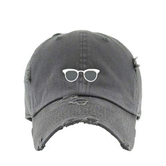 Clubmaster Glasses Vintage Baseball Cap Embroidered Cotton Adjustable Distressed Dad Hat