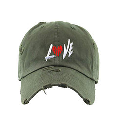 Love Ball Dad Vintage Baseball Cap Embroidered Cotton Adjustable Distressed Dad Hat