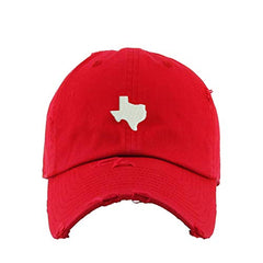 Texas Map Vintage Baseball Cap Embroidered Cotton Adjustable Distressed Dad Hat