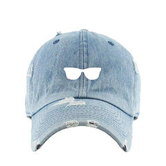 Wayfarer Glasses Vintage Baseball Cap Embroidered Cotton Adjustable Distressed Dad Hat