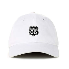 Route 66 Dad Baseball Cap Embroidered Cotton Adjustable Dad Hat