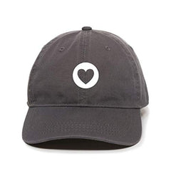 Circle Heart Baseball Cap Embroidered Cotton Adjustable Dad Hat