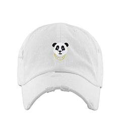 Panda Chains Vintage Baseball Cap Embroidered Cotton Adjustable Distressed Dad Hat