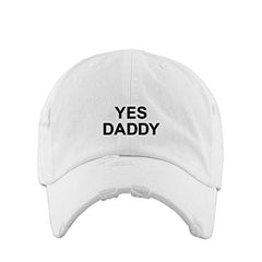 Yes Daddy Vintage Baseball Cap Embroidered Cotton Adjustable Distressed Dad Hat