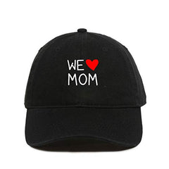 We Love Mom Baseball Cap Embroidered Cotton Adjustable Dad Hat