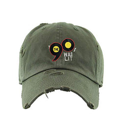 90's was Lit Vintage Baseball Cap Embroidered Cotton Adjustable Distressed Dad Hat