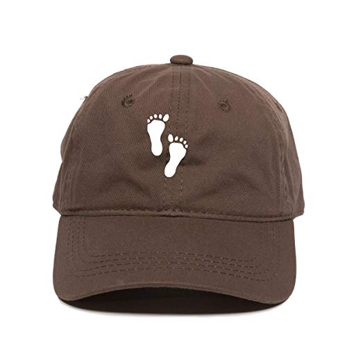 Baby Footprints Baseball Cap Embroidered Cotton Adjustable Dad Hat