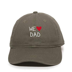 We Heart Dad Baseball Cap Embroidered Cotton Adjustable Dad Hat