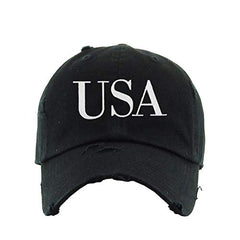 USA 4th of July Vintage Baseball Cap Embroidered Cotton Adjustable Distressed Dad Hat