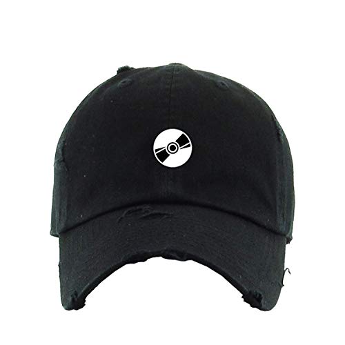 CD DJ Vintage Baseball Cap Embroidered Cotton Adjustable Distressed Dad Hat