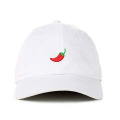 Red Chilli Pepper Baseball Cap Embroidered Cotton Adjustable Dad Hat