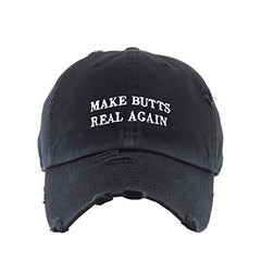 Make Butts Real Again Vintage Baseball Cap Embroidered Cotton Adjustable Distressed Dad Hat