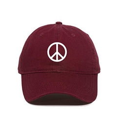 Peace Logo Dad Baseball Cap Embroidered Cotton Adjustable Dad Hat
