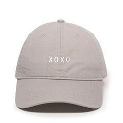 XOXO Hugs and Kisses Baseball Cap Embroidered Cotton Adjustable Dad Hat