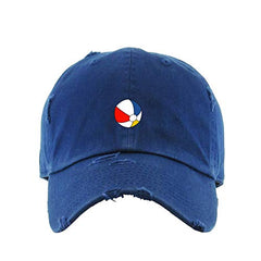 Beach Ball Vintage Baseball Cap Embroidered Cotton Adjustable Distressed Dad Hat