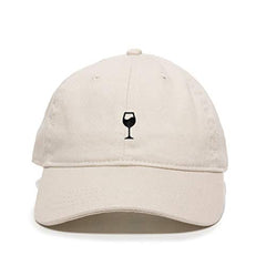 Wine Glass Baseball Cap Embroidered Cotton Adjustable Dad Hat