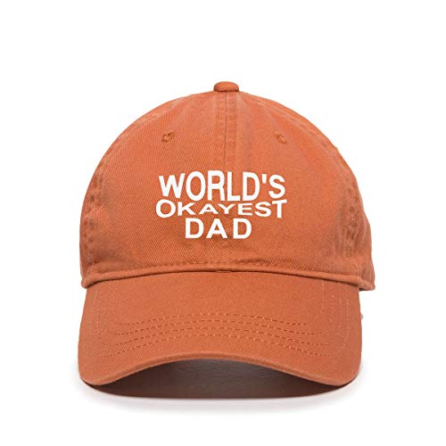 Okayest Dad Baseball Cap Embroidered Cotton Adjustable Dad Hat