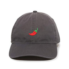 Red Chilli Pepper Baseball Cap Embroidered Cotton Adjustable Dad Hat