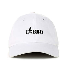 I Heart BBQ Dad Baseball Cap Embroidered Cotton Adjustable Dad Hat
