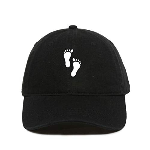 Baby Footprints Baseball Cap Embroidered Cotton Adjustable Dad Hat