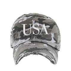 USA 4th of July Vintage Baseball Cap Embroidered Cotton Adjustable Distressed Dad Hat