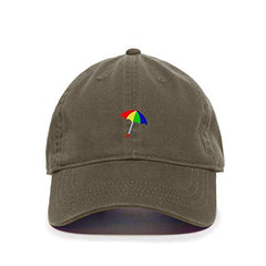 Colored Umbrella Baseball Cap Embroidered Cotton Adjustable Dad Hat