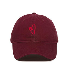 Loose Heart Baseball Cap Embroidered Cotton Adjustable Dad Hat