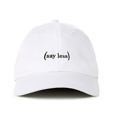 Say Less Do More Baseball Cap Embroidered Cotton Adjustable Dad Hat