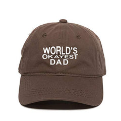 Okayest Dad Baseball Cap Embroidered Cotton Adjustable Dad Hat