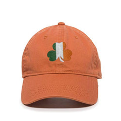 Irish Shamrock Flag Baseball Cap Embroidered Cotton Adjustable Dad Hat