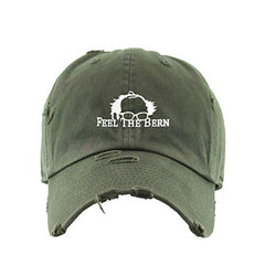 Feel The Bern Dad Vintage Baseball Cap Embroidered Cotton Adjustable Distressed Dad Hat