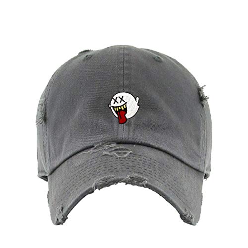 Silly Ghost Vintage Baseball Cap Embroidered Cotton Adjustable Distressed Dad Hat