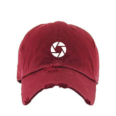 Camera Shutter Vintage Baseball Cap Embroidered Cotton Adjustable Distressed Dad Hat