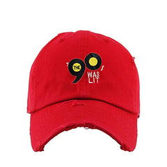 90's was Lit Vintage Baseball Cap Embroidered Cotton Adjustable Distressed Dad Hat