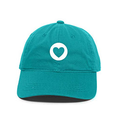 Circle Heart Baseball Cap Embroidered Cotton Adjustable Dad Hat