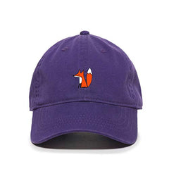 Fox Baseball Cap Embroidered Cotton Adjustable Dad Hat