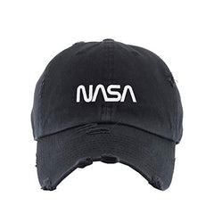 Retro NASA Logo Vintage Baseball Cap Embroidered Cotton Adjustable Distressed Dad Hat