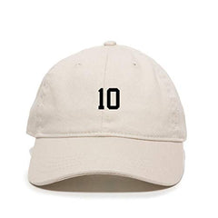#10 Jersey Number Dad Baseball Cap Embroidered Cotton Adjustable Dad Hat