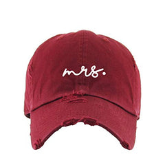Mrs. Vintage Baseball Cap Embroidered Cotton Adjustable Distressed Dad Hat
